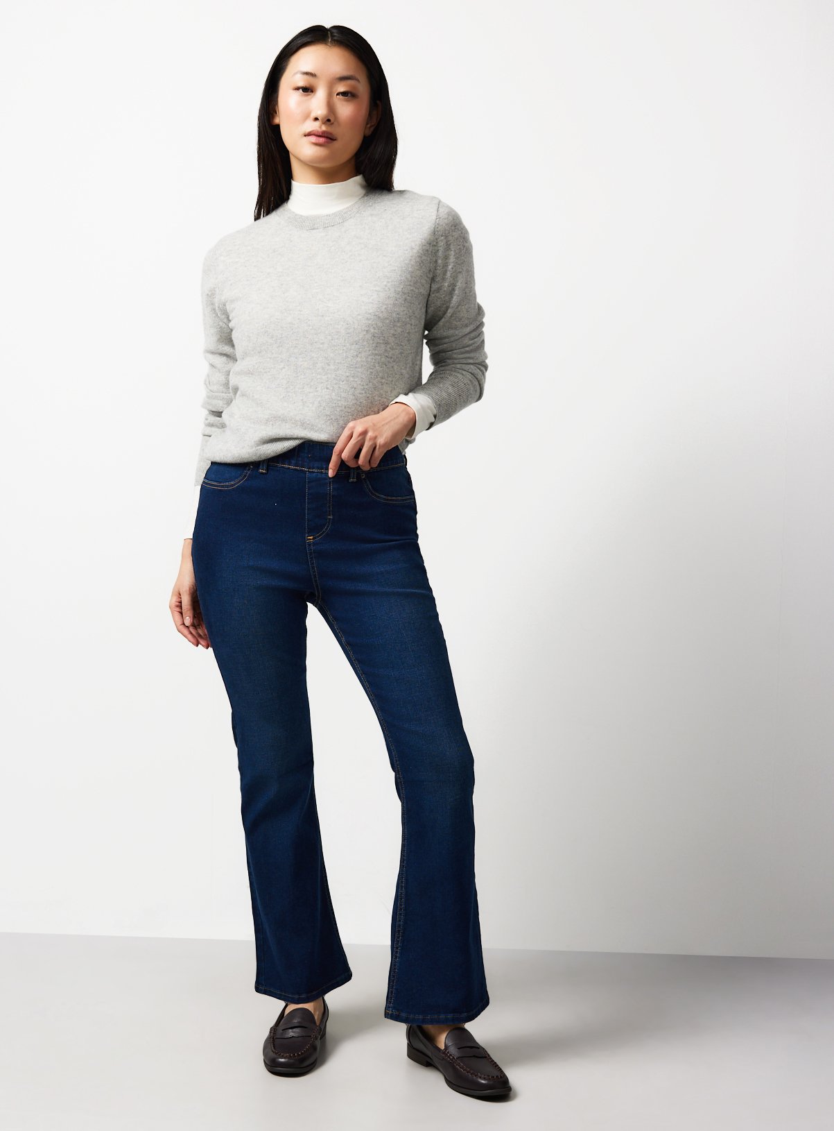 The Dark Denim Flared Jeggings 6 - Image 2 thumbnail